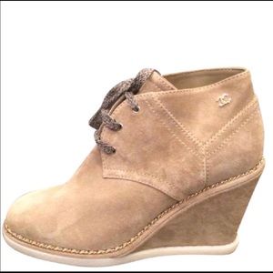 Authentic Chanel wedge booties